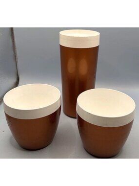 Vintage NFC Copper Mid Century Thermal Tumblers 1-8oz 2-6oz